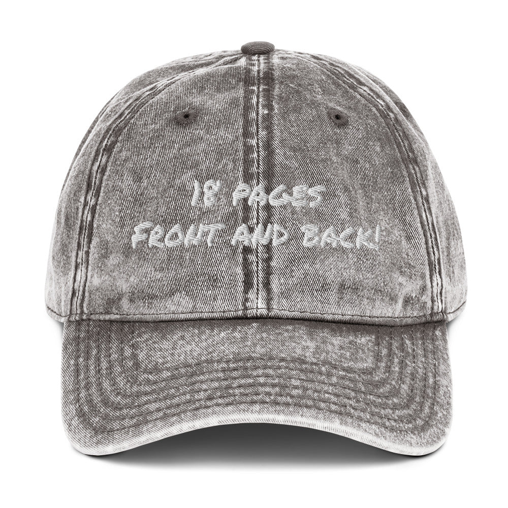 18 pages Vintage dad hat