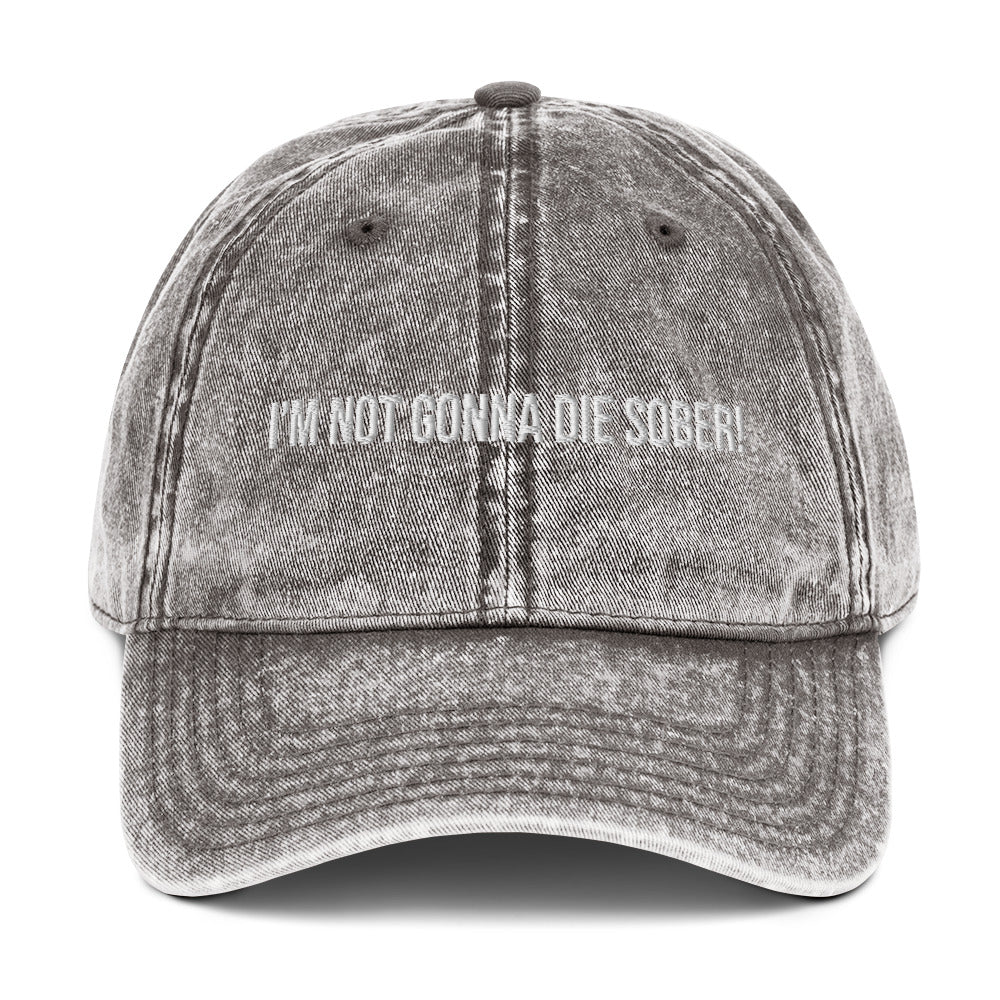 I'm not gonna die sober Vintage dad hat