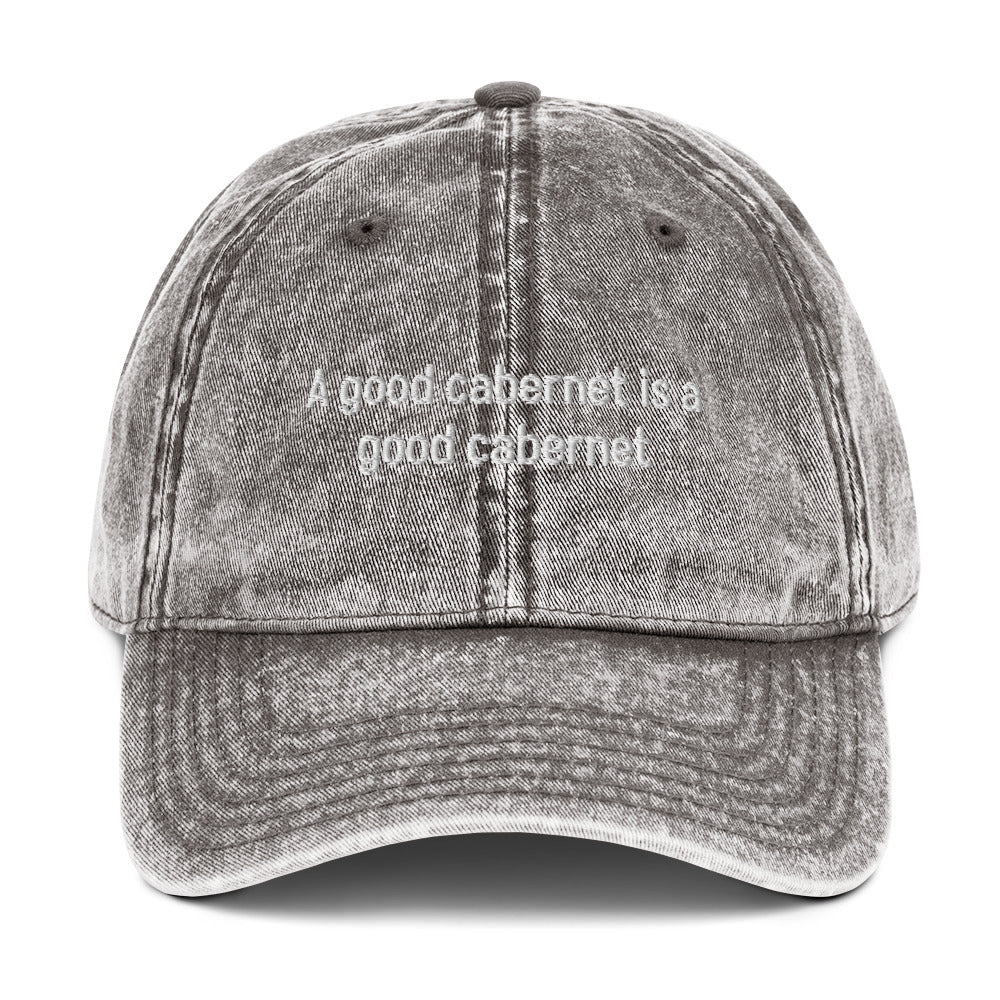 A good cabernet Vintage dad hat