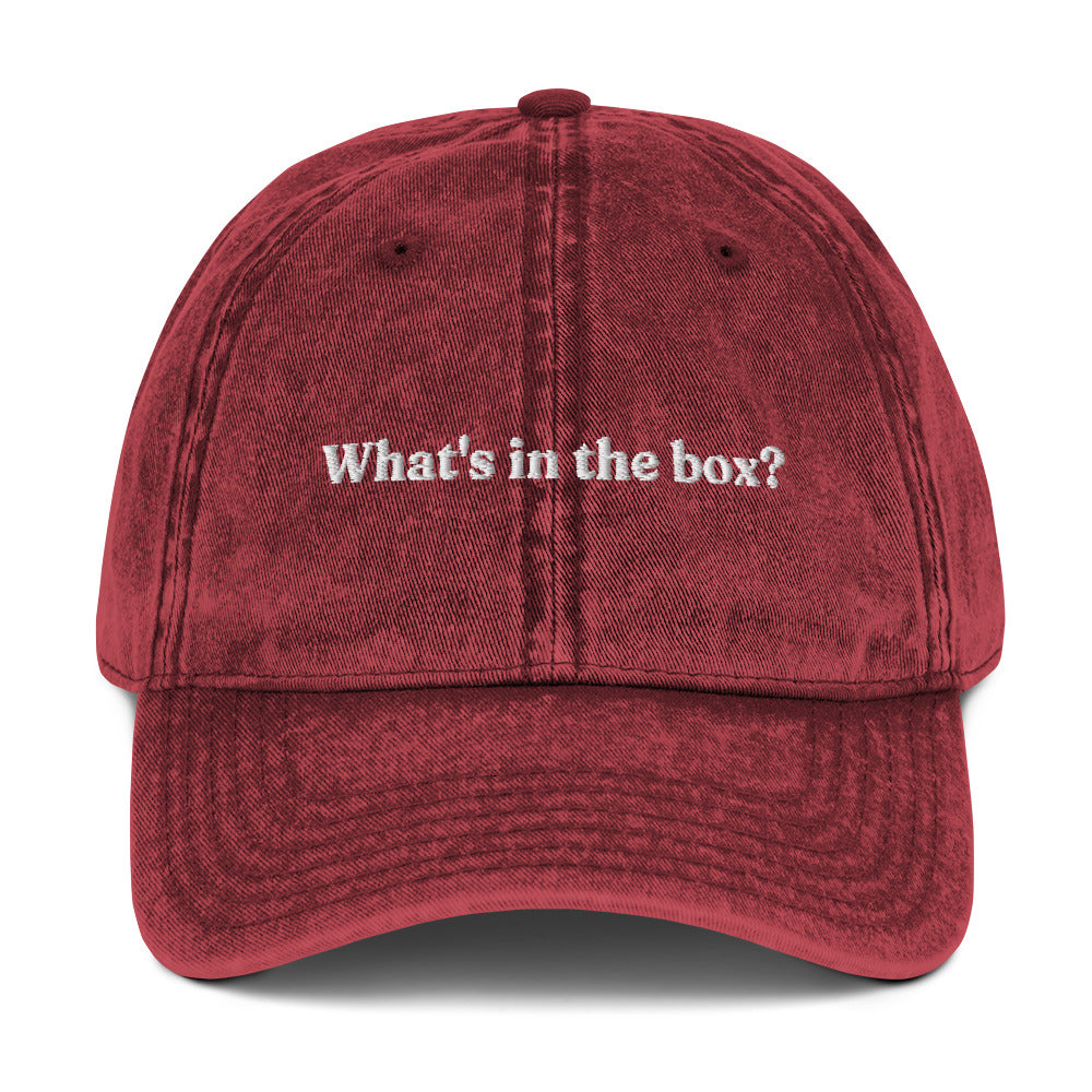 What's in the box? Vintage dad hat