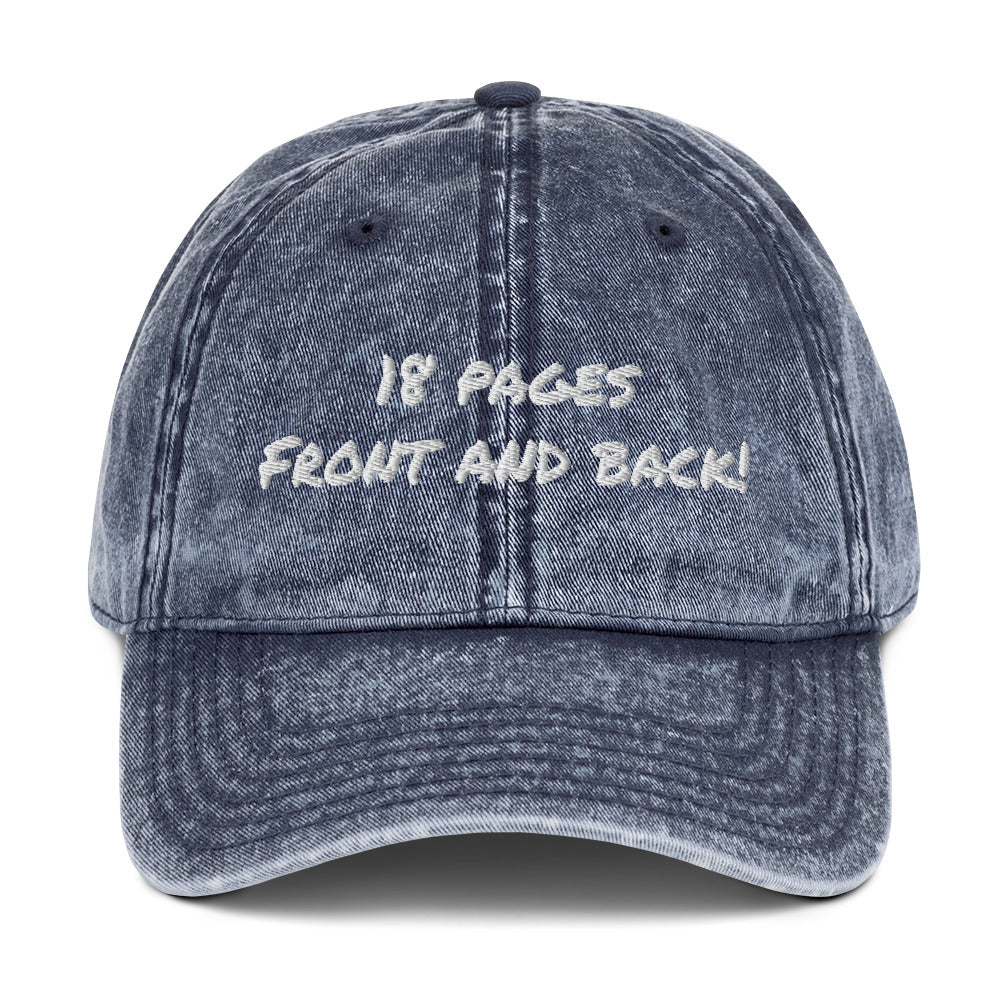 18 pages Vintage dad hat