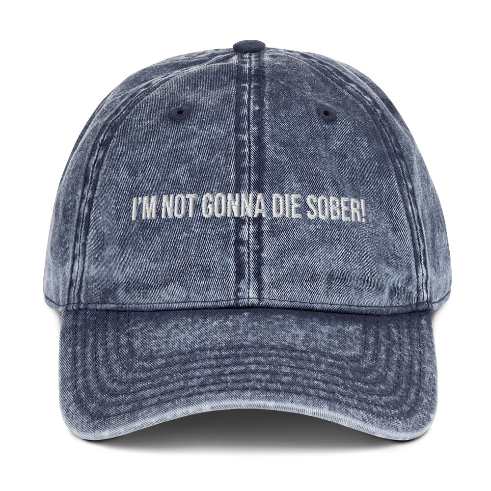 I'm not gonna die sober Vintage dad hat